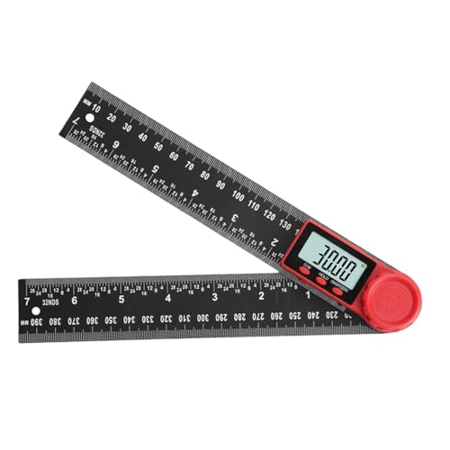 デジタル角度測定ツール 角度定規 木工・加工・大工用 200mm 黒