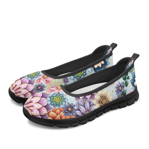 Image of Walking Shoes Women Breathe Mesh Slip On Sneakers Women Comfortable Lightweight