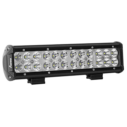AAIWA Phare de Travail à LED, 12'' 72W Phare Barre LED Voiture 1 Pièces 12V 24V Spot LED Feux Antibrouillard pour Camion, Off Road, 4x4, SUV, UTV, Bateau