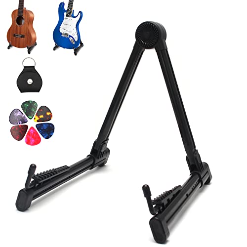 NAEBRO Soporte universal para guitarra acústica, bajo, ukelele, plegable y portátil, para guitarra eléctrica y clásica