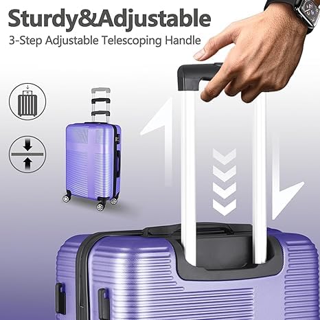 ILLUMINEW Luggage Sets with Durable Lightweight Carry-On Suitcases, Spinner Wheels, and TSA-Approved Lock4