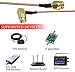 HCFeng RG316 SMA Extension Cable SMA Male to SMA Male Right Angle Connector Cable Adapter Jumper for Antenna Router Wi-Fi Cable Network Analyzer etc.[2Pack-9.5inch/24cm]