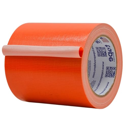 Image of MAT Duct Tape Racing Orange Industrial Grade, 5 inch x 60 ft. Waterproof, UV Resistant for Crafts, Home Improvement, Repairs, & Projects