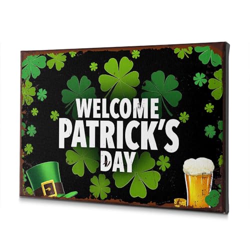 Toile St. Patrick's Day, cadeau idéal pour décoration murale rustique