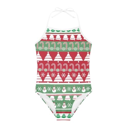 Image of Christmas One-Piece Swimsuits Beach Swimwear Bathing Suit for 3-10 Years Girls