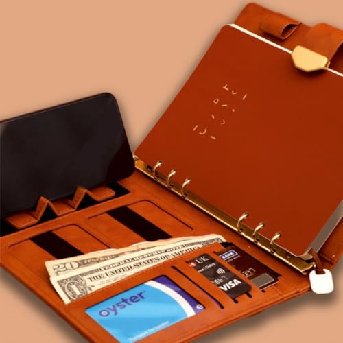 Image of Wireless Powerbook Folder With Wireless Charge Built- (8000 MAH) | Biometric Powerbook Notebook Diary for Girls Men & Women (LIGHT TAN)