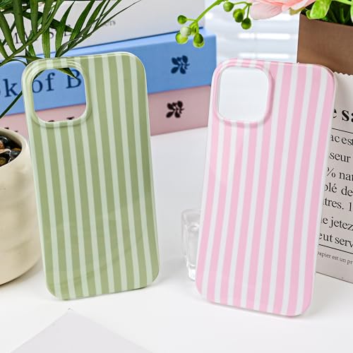 SleekCover Cute Striped Case for iPhone 14 Plus/15 Plus 6.7",Pink/Yellow by SleekCover - Used condition - Image 9