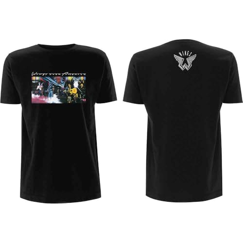 Paul McCartney T Shirt Wings Over America Band Logo Official Mens Black Size L - Les Beatles, Paul McCartney, John Lennon, RIngo Starr, George Harrison Paul McCartney T Shirt Wings Over America Band Logo Official Mens Black Size L