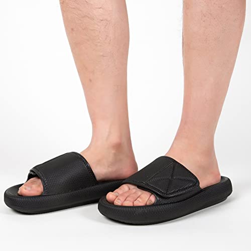 Longbay Comfy Cloud Cushion Slides For Women And Men | Soft Thick Sole Eva Sandals With Adjustable Strap | Non Slip Shower Slippers #TOP1