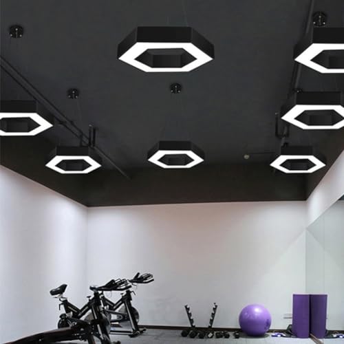 Lámpara de suspensión minimalista hexagonal LED de diseño moderno 7