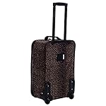 Rockland Vara Softside 3-Piece Upright Luggage Set, Expandable,Lightweight,Telescopic Handle,Wheel, Leopard, (20/22/28) - Image 3