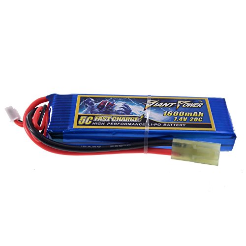 7.4v Airsoft LiPO Batteries (1600mAh 20C Mini)
