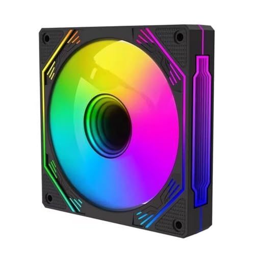 Fhsqwernm Ventilador de PC Infinitys Mirroring ARGB de 120 mm, control de refrigeración eficiente 600 1500 RPM para juegos y CPU