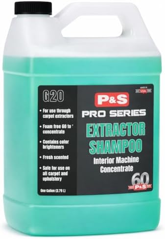 P&S Professional Detail Products Extractor Shampoo – Foam-Free Carpet & Upholstery Cleaner – 60:1 Concentrate – pH Balanced for All Materials – For Carpet Extractors – 1 Gallon image 2