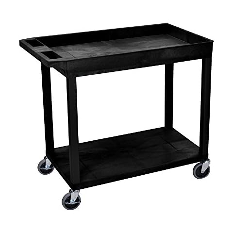 LUXOR EC12-B 32" x 18" Cart - One Tub/One Flat Shelf Cover