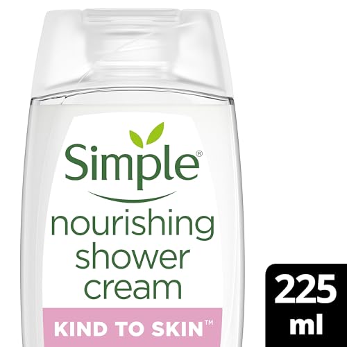 Simple Kind to Skin Nourishing Shower Cream pack of 6 dermatologically tested for gentle skin care 225 ml, White - Image 2