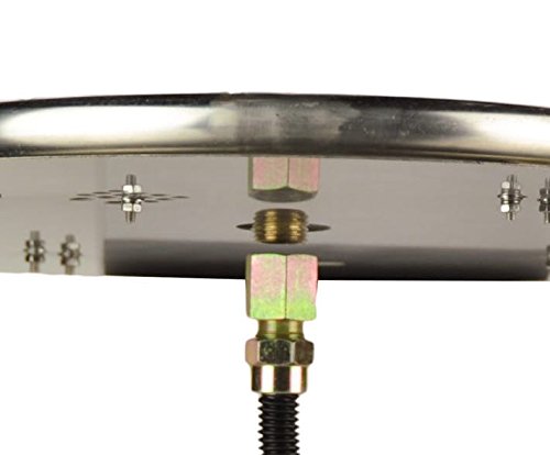 Dreffco Fire Pit Burner Pan & Ring - Works With Natural Gas - Stainless Steel Fire Pit Burner Kit 18-Inch Pan, 12-Inch Ring - 90,000 Btu Max #TOP5