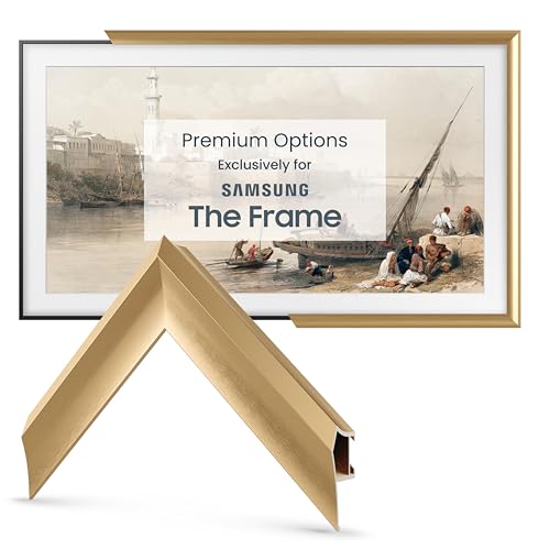 Image of Pale Gold Prismatic 3 inch Deco TV Frame for Samsung The Frame /Pro TVs
