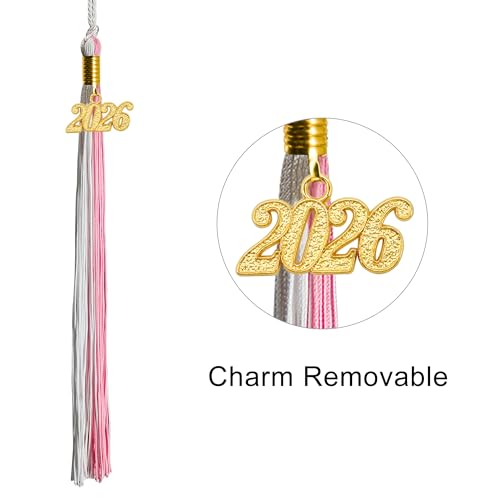 Image of GraduationMall Single&Multiple Color Graduation Tassel with 2026 Year Charm 9 inch