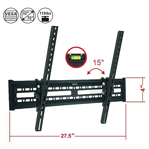 Flat TV Wall Mount Bracket 15° Tilt Swivel for TCL 40S325 32S327 43S325 49S325 Smart LED TV (2019)