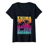 Photo Gallery donna exuma bahamas vintage maglietta con collo a v Photo Gallery donna exuma bahamas vintage maglietta con collo a v
