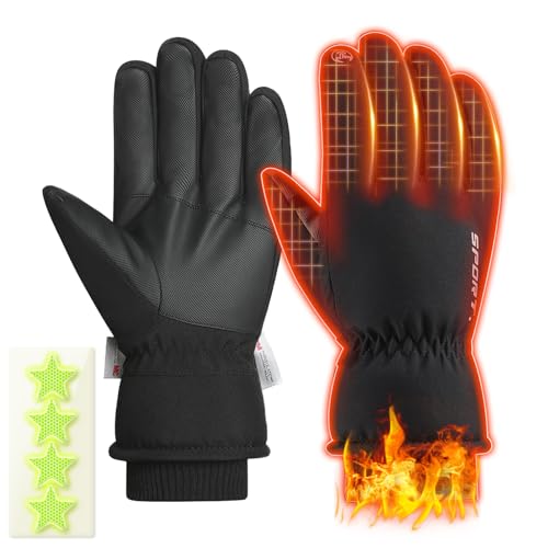 [Costand] 防寒手袋 【2025冬新登場・スマホ対応・衝撃吸収】作業用手袋 防寒グローブ メンズ レディース 3Mシンサレート アウトドアグローブ タッチパネル 撥水加工 滑り止め 反射ワッペンを4枚付属 冬の日常使用／ナイトスキー／バイク・自転車走行／スキー／登山／釣り／除雪作業／夜間アクティビティに適しています（XLサイズ）の画像
