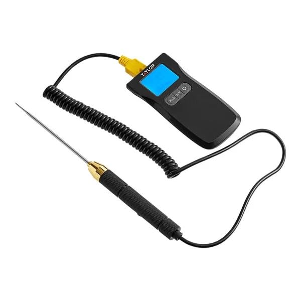 Type-K Digital Thermocouple Thermometer, -58 to 662°F Range, 1.5mm Probe, Water Resistant, Auto Shutoff