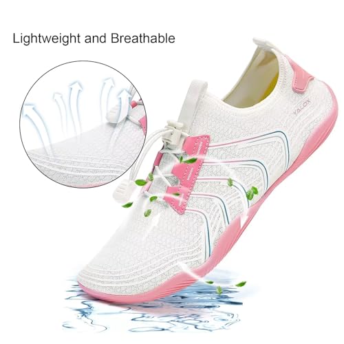 Image of YALOX Water Shoes Men's Women's Swim Shoes Outdoor Beach Barefoot Quick-Dry Aqua Pool Socks Swimming Yoga Surfing Exercise