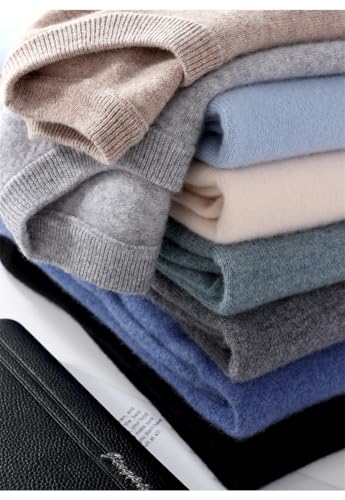 Men's 100 Percent Wool Sweaters O-Neck Knitted Long Sleeved Pullover Solid Casual Warm Jumper2