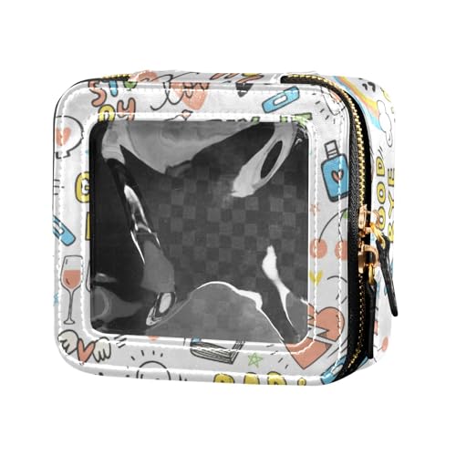 Divertente borsa organizer per trucchi con motivo a cartoni animati per bambini da viaggio per cosmetici da divertente con per caldo moderno