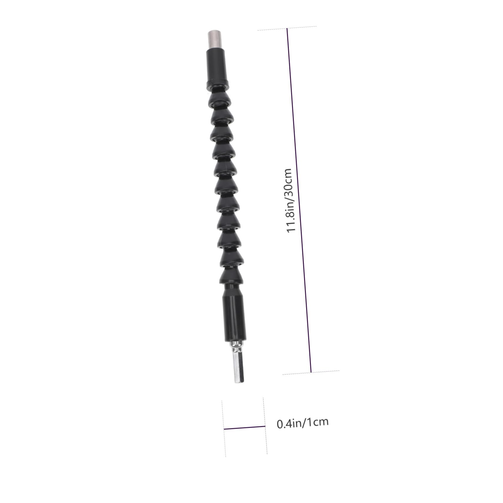 VILLCASE Universal Soft Shaft Adapter Right Angle Angled Drill Attachment Flexible Shafts Metal Black