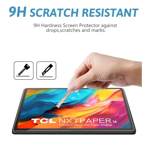 KUSINHOKA [2 Pack] Screen Protector for TCL NxtPaper 14,HD Scratch Resistant Sensitive No Bubbles Touch Sensitive PET Screen Protector,Transparent - Image 3