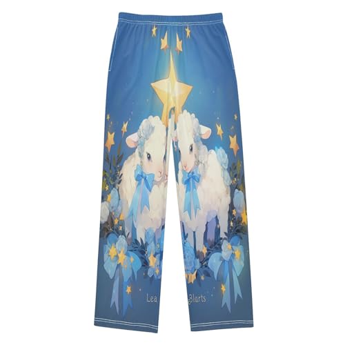 visesunny Boys' Pants Cartoon Loose Lounge Casual Pants Elastic Waist Pattern Long Bottoms Trouser with Tow Pockets Size S-XL