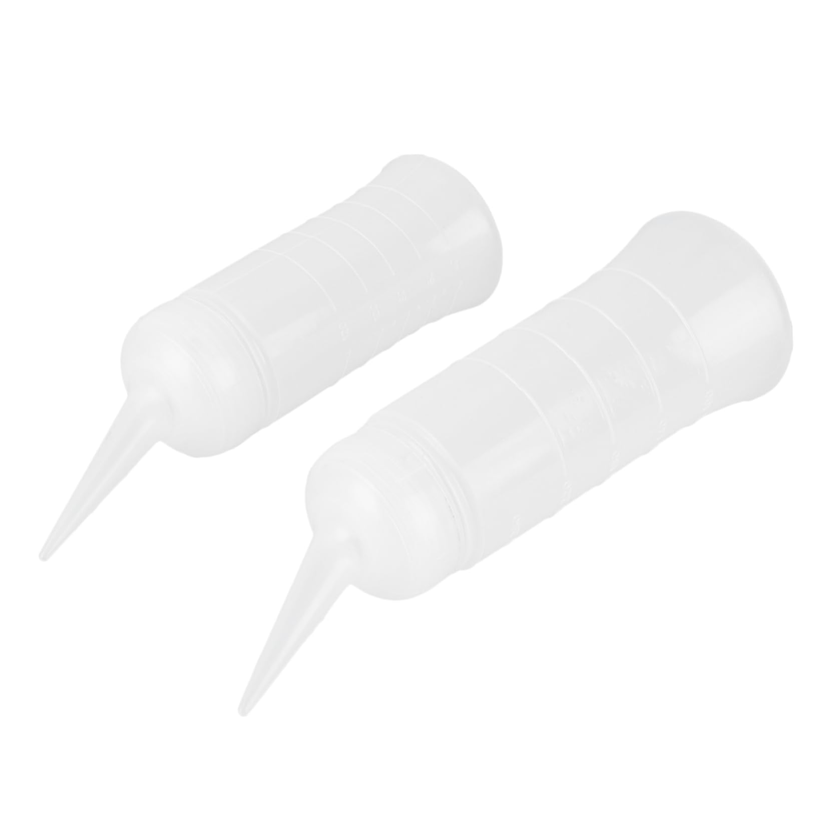 WOFASHPURET 2Pcs Hair Color Applicator Bottle Professional Translucent Shampoo Bottle for Hair Salon Dry Cleaning Large Small with Measuring Scales Tip Cap for Precise