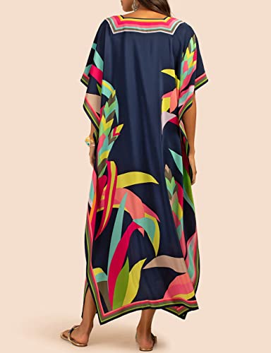 Bsubseach Women Plus Size Kaftan Dress Swimsuit Cover Up Caftan Maxi Beach Dresses Cover Ups3