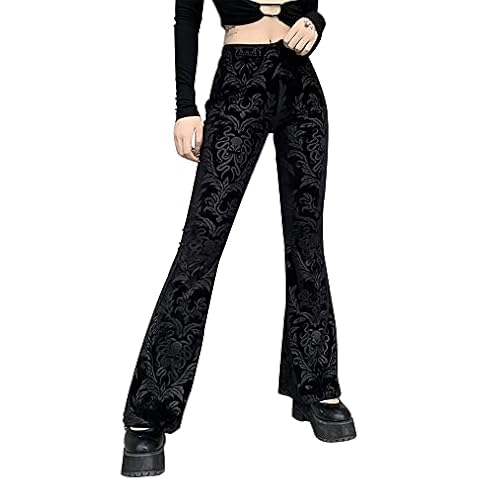 Pantalon évasé gothique DINGJIUYAN thumbnail