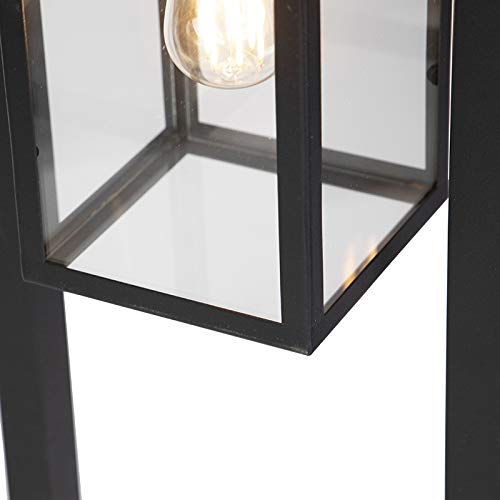 QAZQA Virginia Stehleuchte Schwarz – Dimmbare Solar-LED Außenleuchte, IP44, Modern