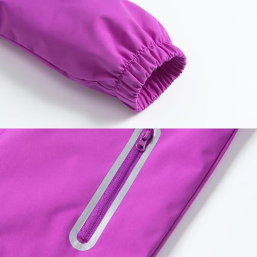 Image of Boys Rain Jacket with Detachable Hood Lightweight Raincoats for Kids