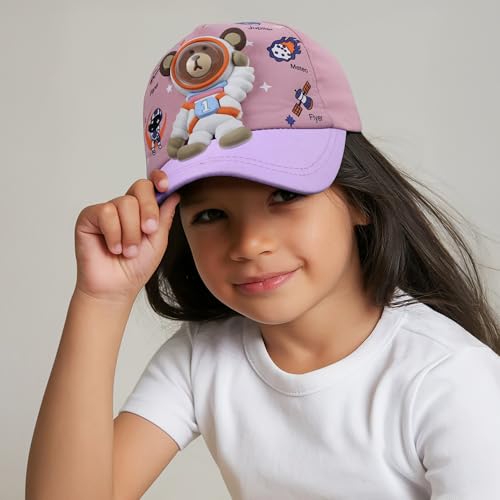Image of VRITRAZ Kids Unisex Baseball Cap for Boys & Girls | Adjustable Strap | Comfortable Casual Cap (Age 4-12 Years)