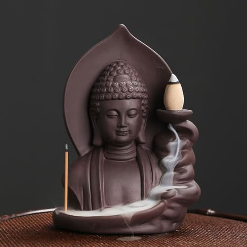 Accessoires de méditation avec porte-encens à reflux en bois TUSUOD