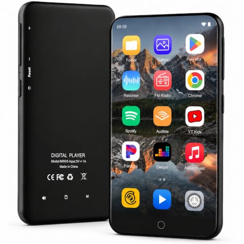 Image of 144GB MP3 Player with Bluetooth and WiFi, HD 4 inch Full Touch Screen Music Player with Spotify, Audible, Pandora, Libby, Spotify Kids,MP3&MP4 Player with HiFi Sound