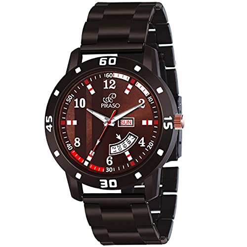 Image of Piraso Analog Brown Dial Men's Watch - 2051-BROWN-CK