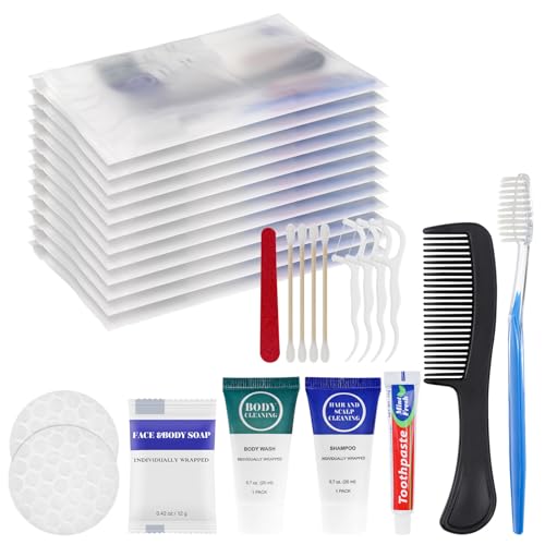 Toiletry Kits Travel Essentials Disposable Hygiene in Bulk, Trial Size