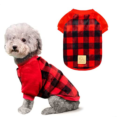cyeollo Dog Sweater Warm Dog Winter Coats Buffalo Plaid New Year Puppy Dog Sweatshirt Flannel Cold Weather Coats Dog Clothes for Small Dogs Size S cyeollo Dog Sweater Warm Dog Winter Coats Buffalo Plaid New Year Puppy Dog Sweatshirt Flannel Cold Weather Coats Dog Clothes for Small Dogs Size S
