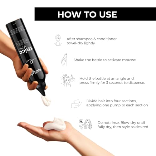 Image of Epitight Thicc Hair|Weightless Carb-Based Mousse Formula|Fine Hair To Fuller Hair |All Hair Types|100% Natural Ingredients|Leave-In Treatment|2X Heat Protection Upto 380C|For Women|200Ml