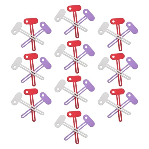 SEWOART 30 Piezas Expresidór de Pasta de Dientes de Metal Herramienta Expresidora de Tubo de Inoxidable Expresidór de Tubo Portátil para Extruir Pasta de Dientes y Cosméticos