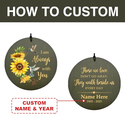Image of ASTARIN Wind Chimes Outdoor for The Loss of Mom Dad, Personalized Customized WindChimes for Loss of Loved One, Memorial Wind Chime as Sympathy Gift, Home Garden Patio Decor, 36''(Produced in Texas)