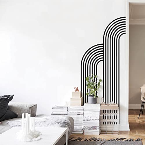 Vinilo Decorativo Removible YUHASIDE Negro 38x8 pulgadas