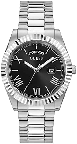 Guess Men's GW0265G Series| Analog Dress Watch| Stainless Steel Case| Stainless Steel Bracelet | 50M Water Resistance