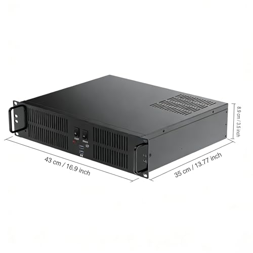 Chasis Rack 2U Micro ATX compacto con USB frontal y soporte para cuatro discos 5